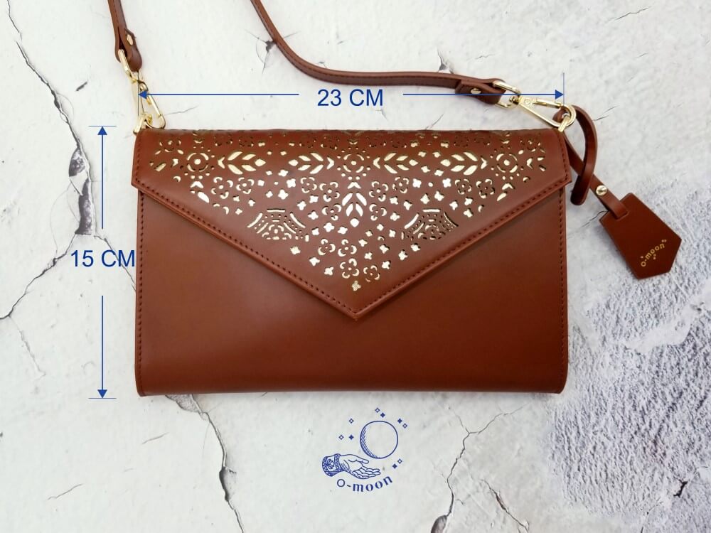 Omoon envelop clutch-brown (Custom)
