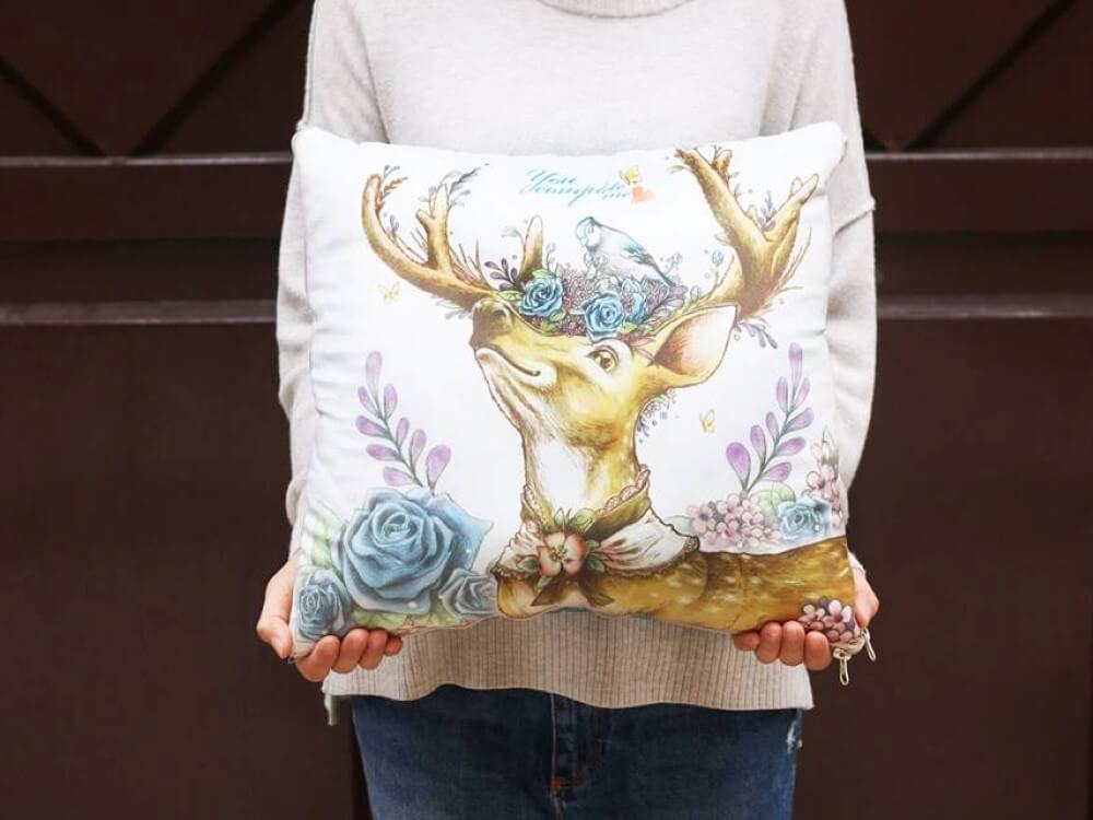 cushion quilt-Rose deer (Custom)